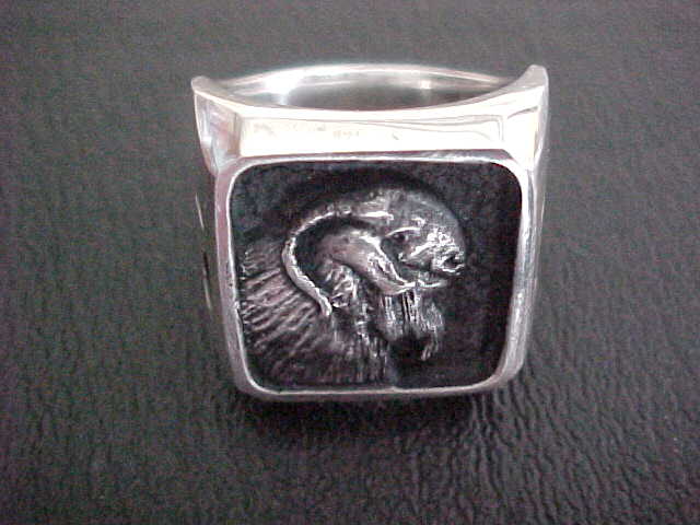 Silver Boer Goat Ring