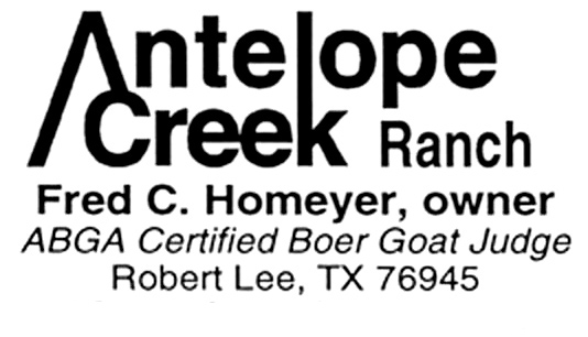 Antelope Creek Ranch Ideal Boer Goat